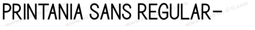 Printania Sans Regular字体转换